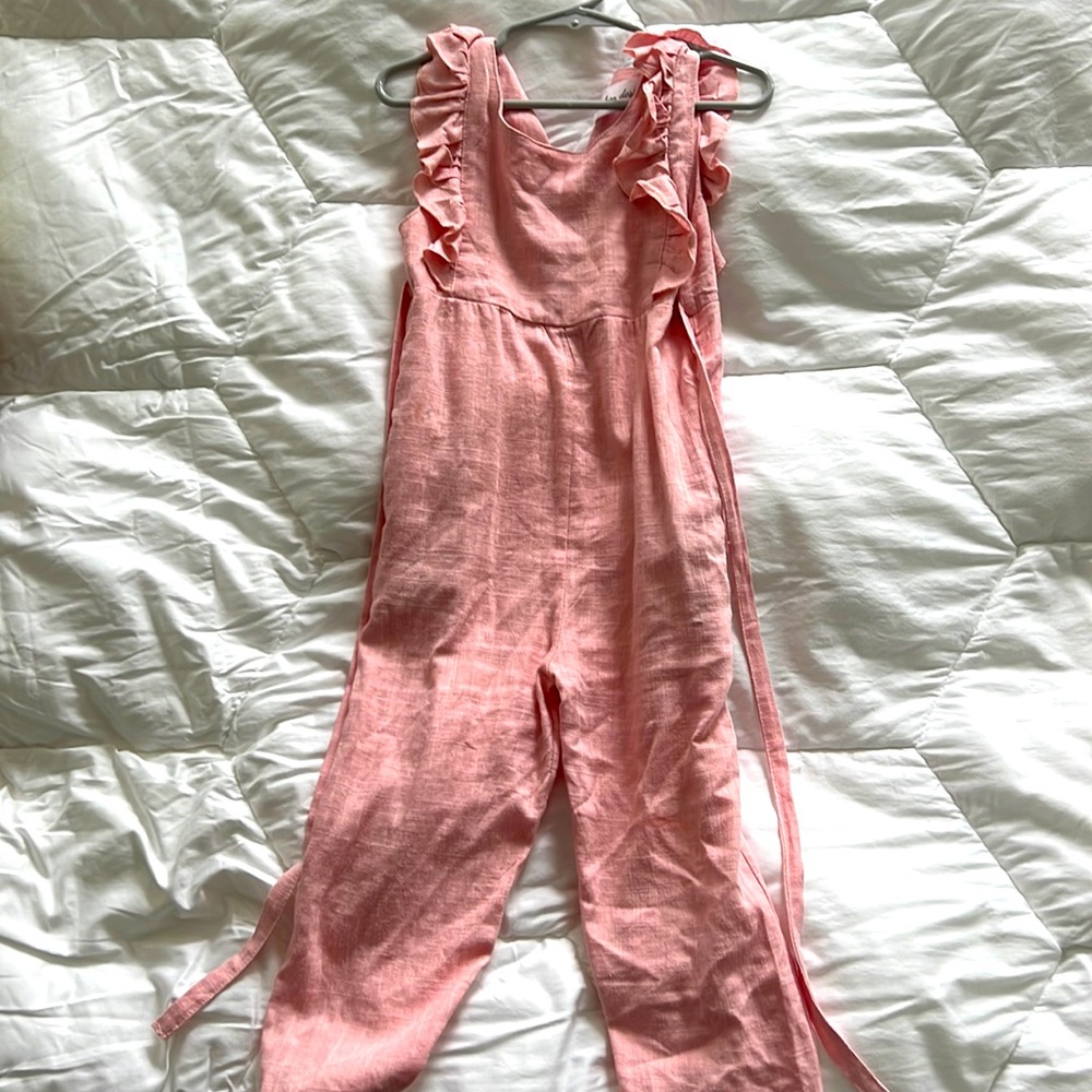 Girls linen jumpsuit